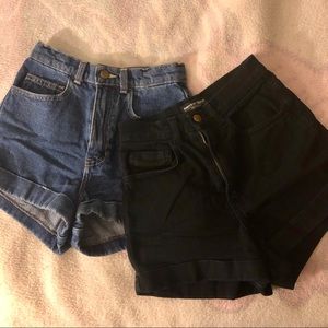 (BUNDLE)American Apparel High Waisted Denim Shorts